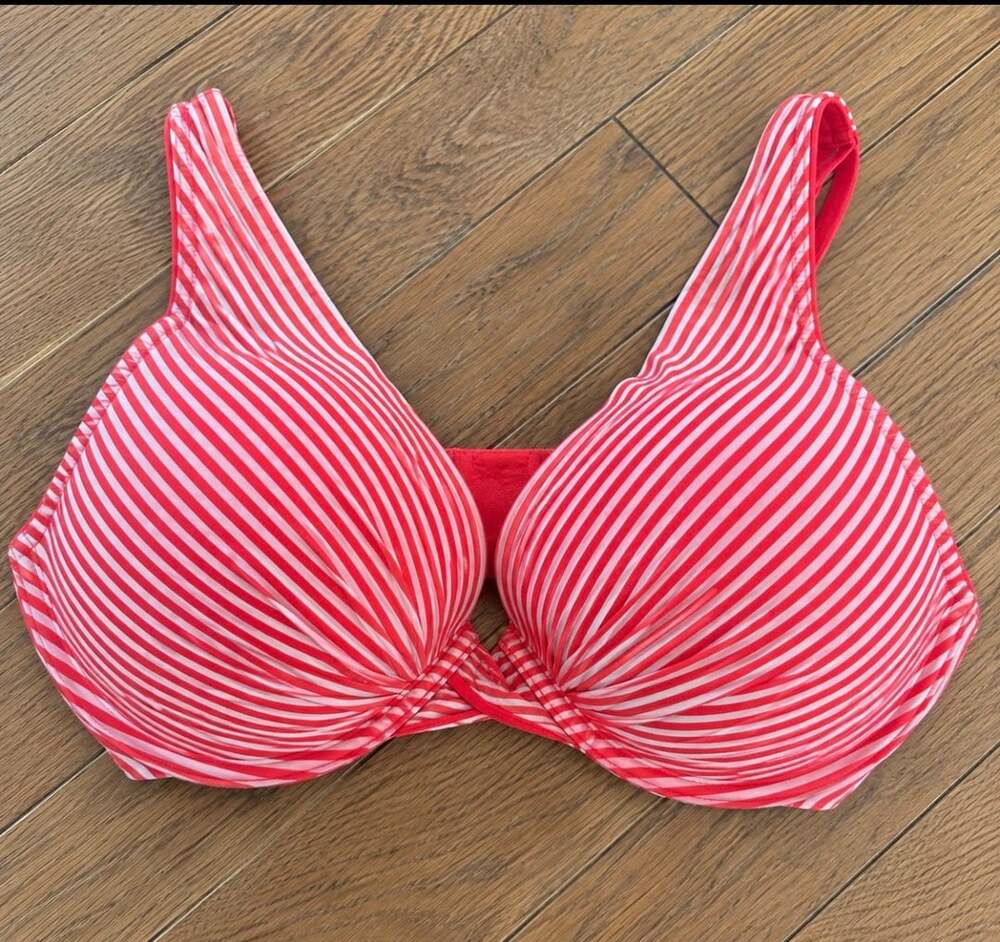 Victoriaβs Secret 36C Red White Striped Push Up Bra Y2K Aesthetic 201
